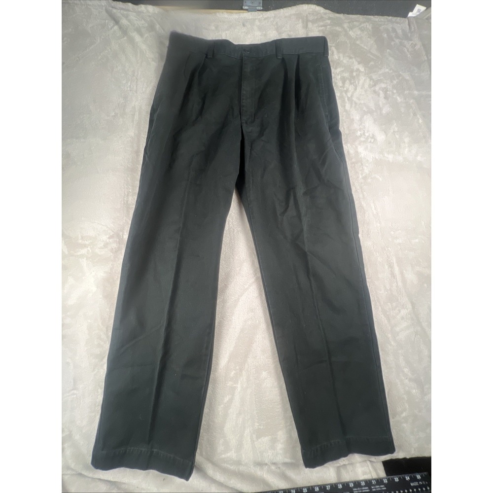 VTG Polo Ralph Lauren Andrew Pants Men's 38x30 Navy Double Pleated Classic-Fit